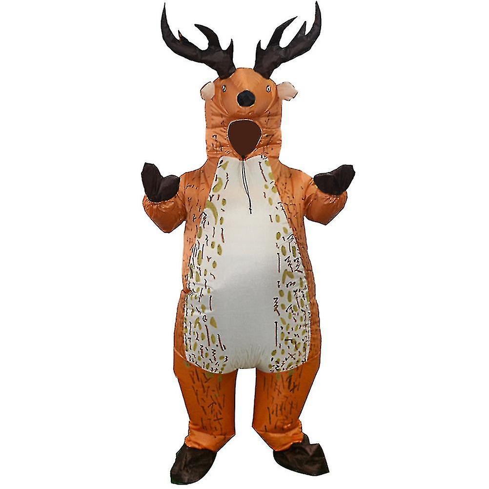 Men Blow Inflatable Suit Inflatable Elk Costume Inflatable Fancy Reindeer Jumpsuit