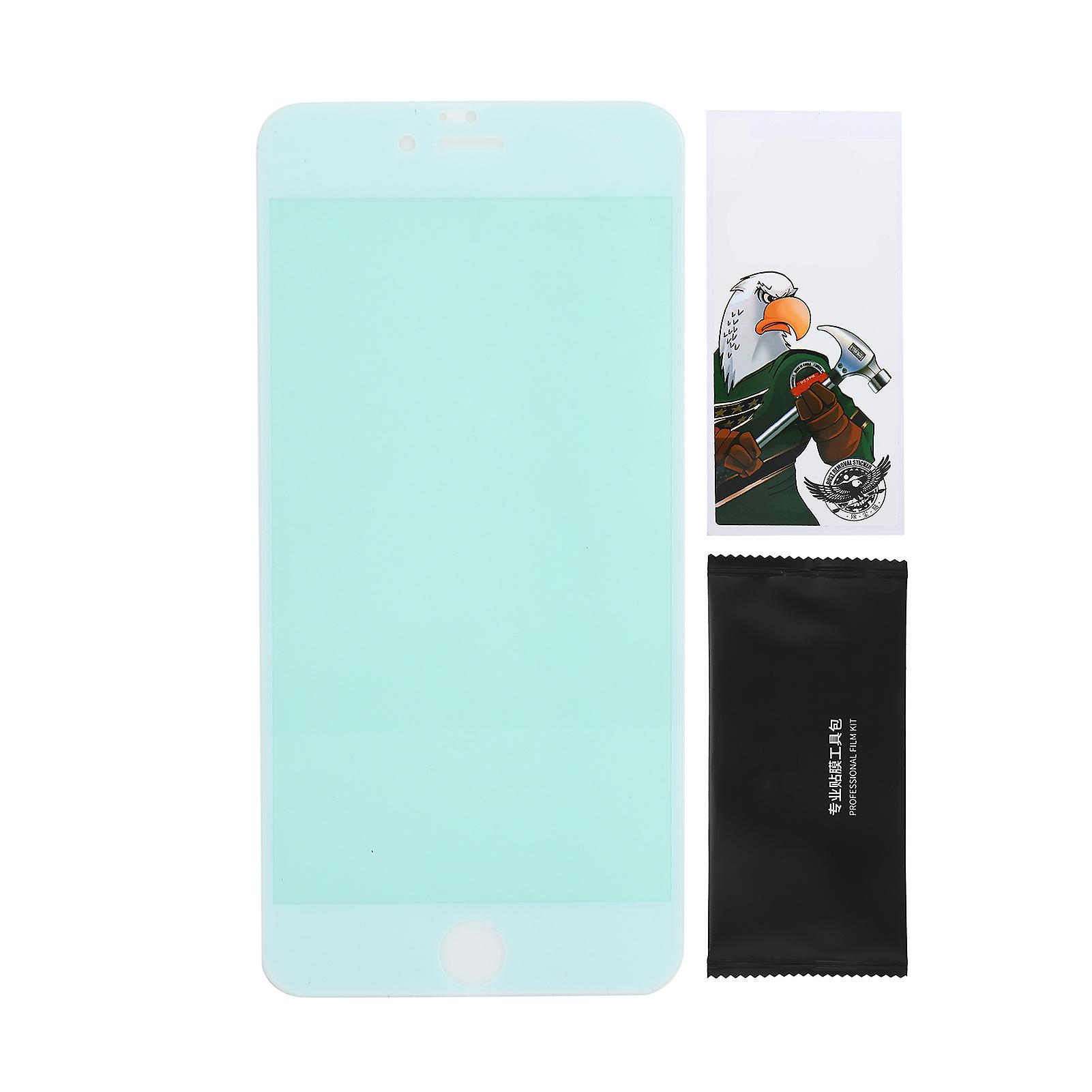 iPhone 6 Plus Tempered Glass Screen Protector with Green Light Eye Protection - White Border