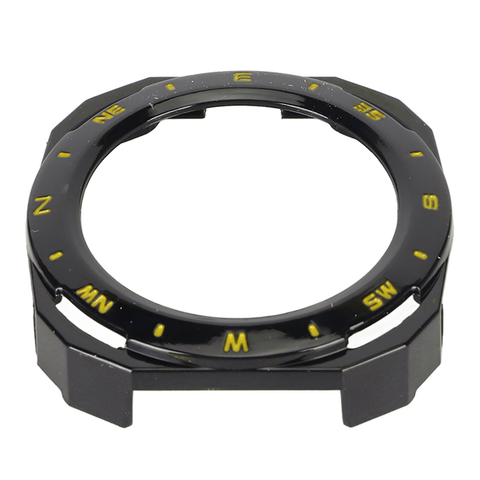 PC Bumper Case Hard Shockproof Impact Resistant Watch Protective Case Frame Fit for Huawei Watch GT Cyber Black and Yellow