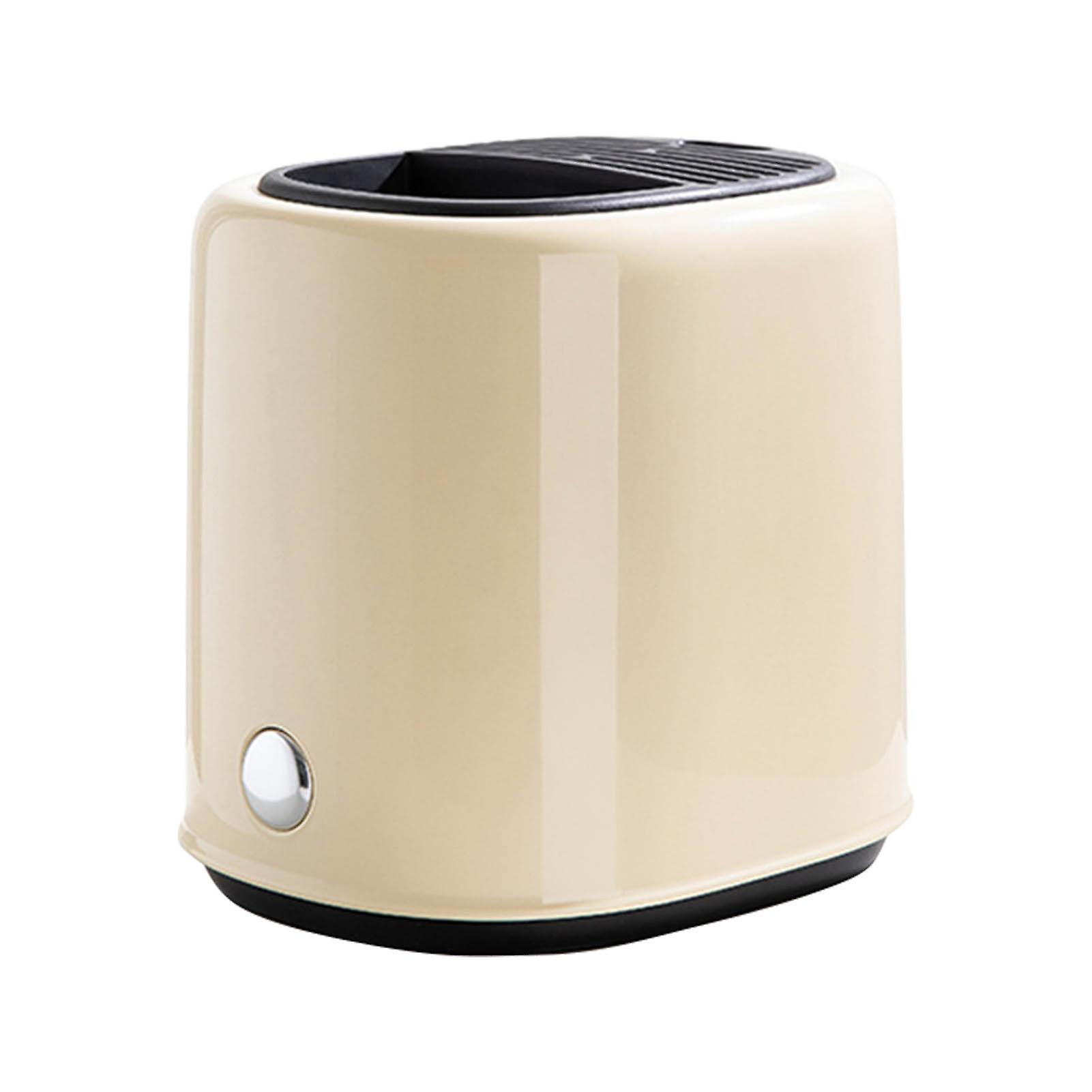 2 in 1 Retro Knife Block and Utensil Holder, Space Saving, Large Capacity, Kitchen Utensil Organizer, Beige