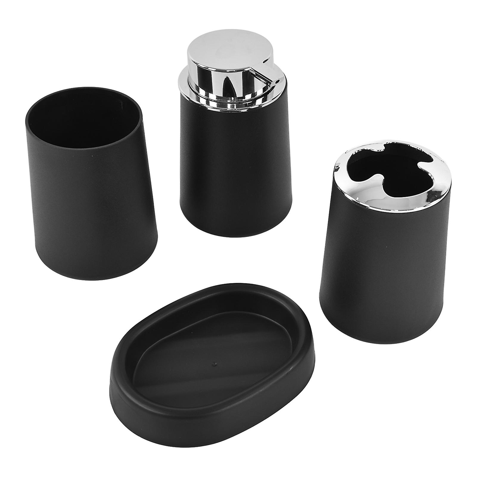 Bathroom Set Multifunction Simple Practical Feel Comfortable Stainless Steel Bathroom Accessories SetBlack
