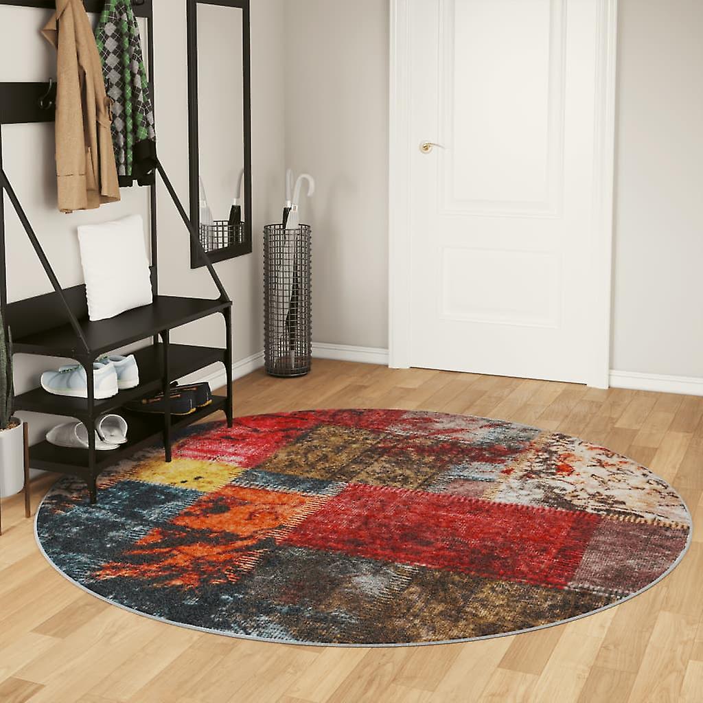Carpet Washable Multicolor Ø 200 cm Non-slip