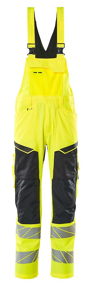 Mascot Hi-vis Bib & Brace Kneepad Pockets 19569-236 - Mens, Accelerate Safe (colours 2 Of 2)