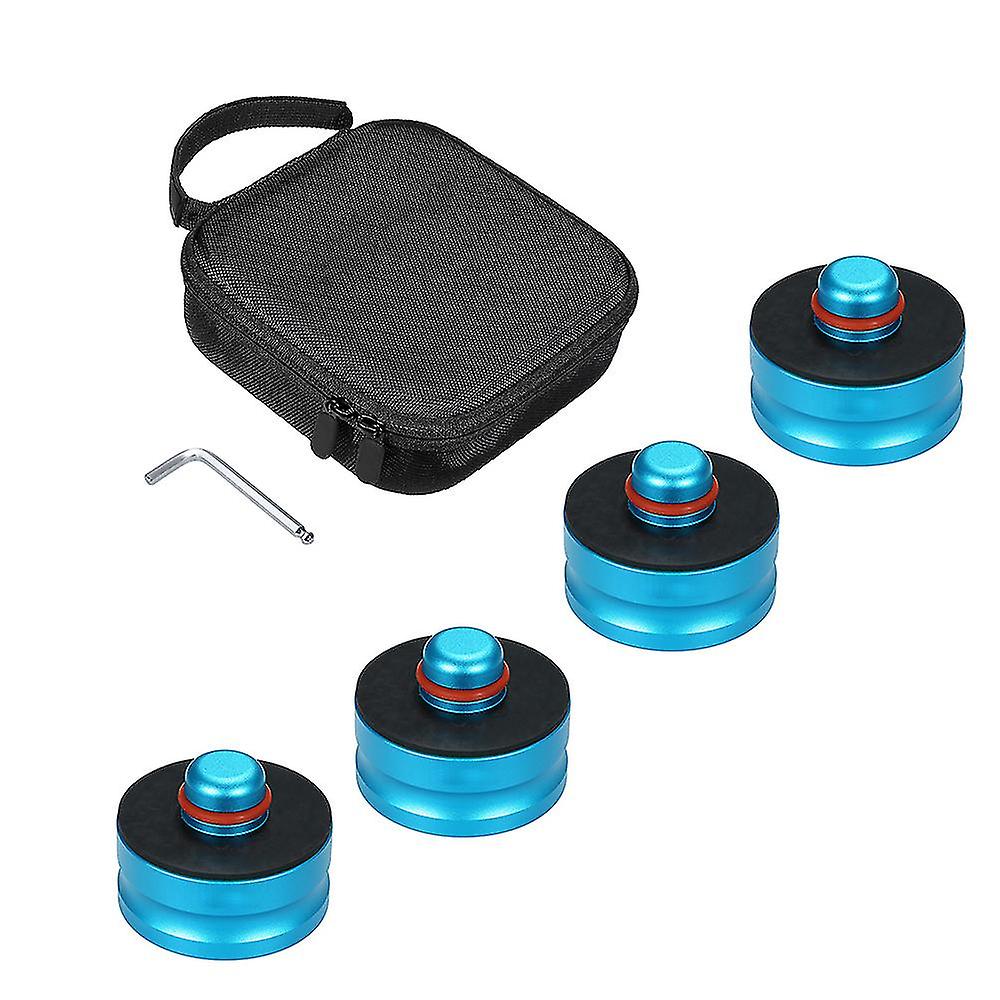 Blue 4pcs Aluminum Solid Jack Lift Point Pad Adapter Jack Pad Tool Chassis Dedicated Replacement For Tesla Model 3