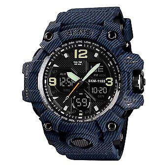 SKMEI 1155B Multifunctional Men Outdoor Sports Noctilucent Waterproof Large Dial Wrist Watch