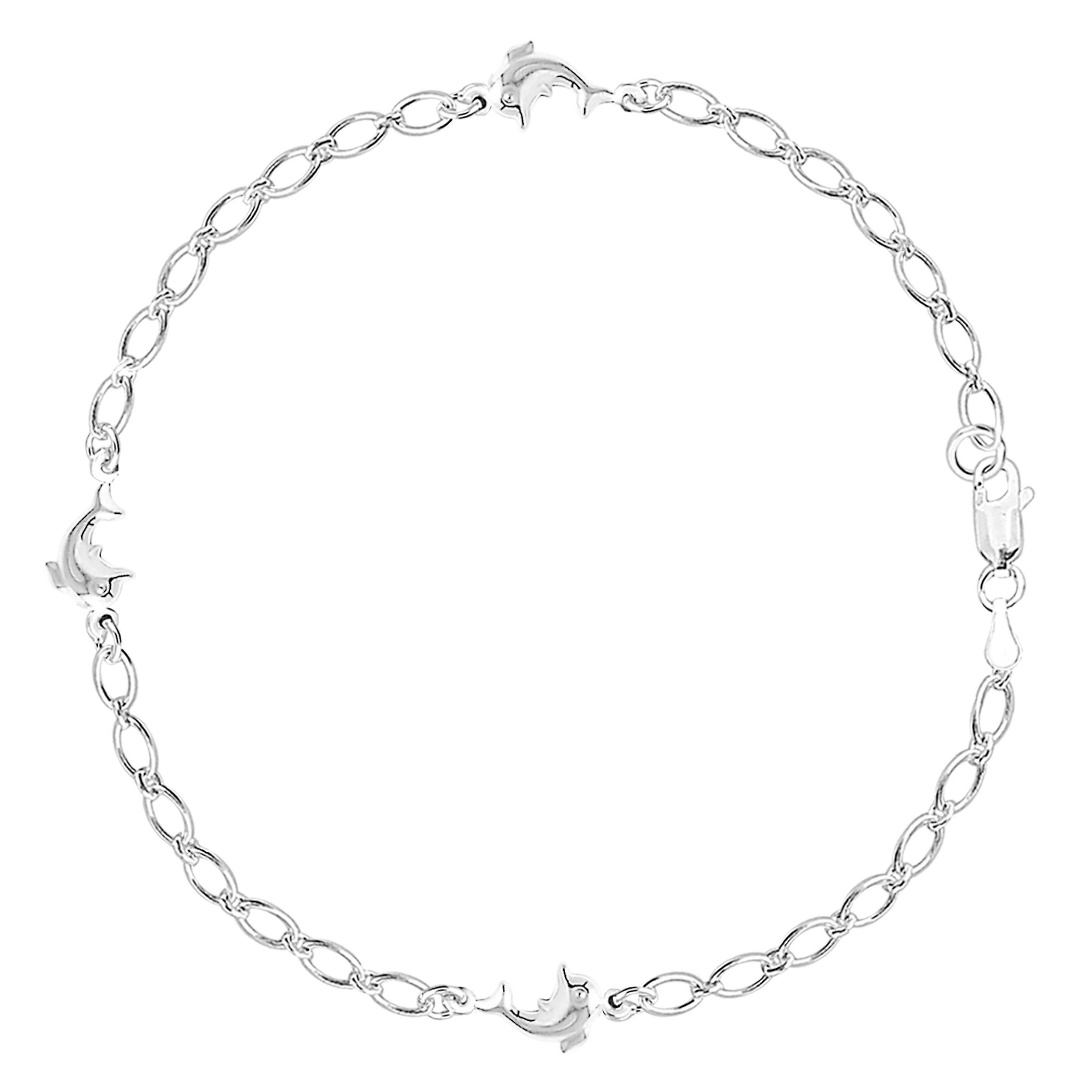 Delphin Fancy Kette Fußkette aus Sterlingsilber
