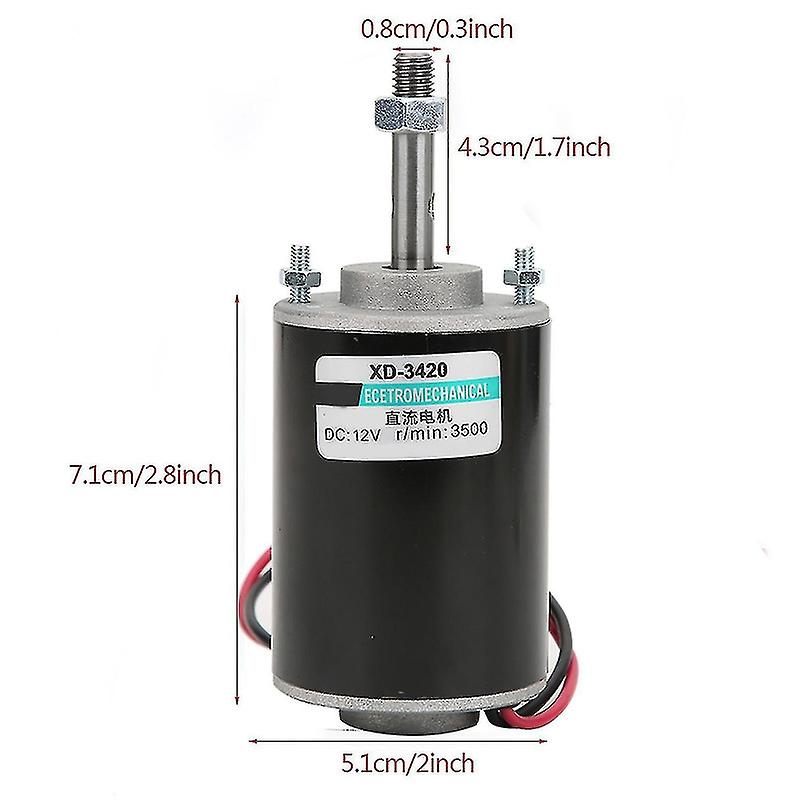 Permanentmagnet-Gleichstrommotor 30W, 12V/24V - Hochgeschwindigkeitsmotor 3000/6000 U/min Für DIY-Generator, Schleifmaschinen, Modellbau (Rechts-/Linkslauf)