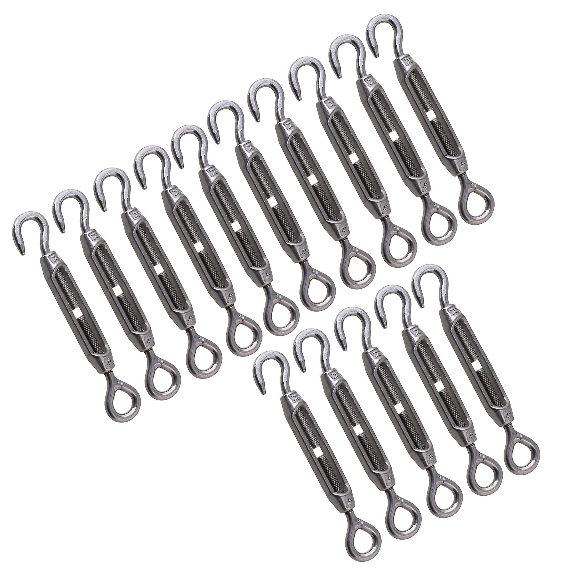 15 Pcs M4 Stainless Steel Turnbuckle for String Light Picture Hanging