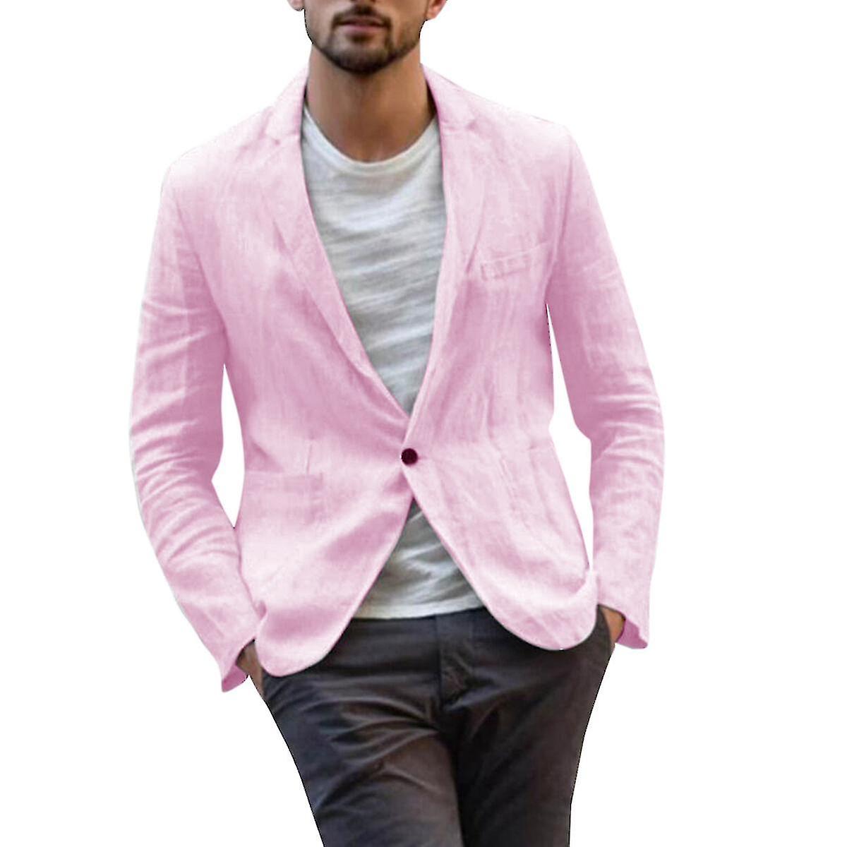 Herre hverdagsbruk Slim Jacket Solid Color Tynn Blazer