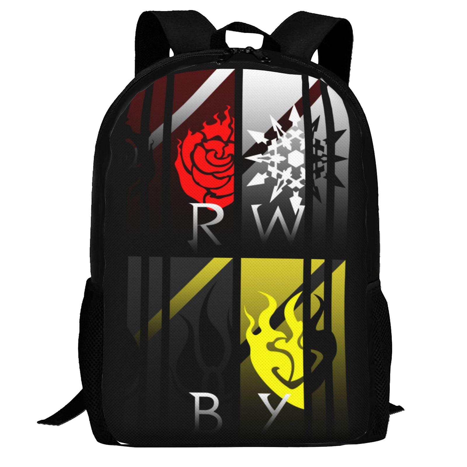 أنيمي روبي على ظهره ، 3D طباعة حقيبة كمبيوتر محمول خفيفة الوزن عارضة Daypack حقيبة كتب متعددة الوظائف حقيبة سفر على ظهره