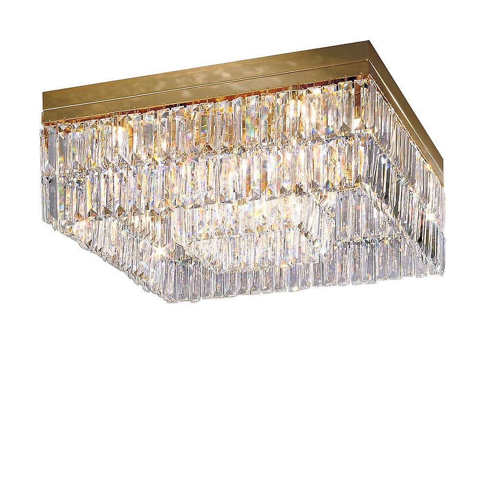 Prisma Designer Crystal Ceiling Light Polished Gold, 16x G9