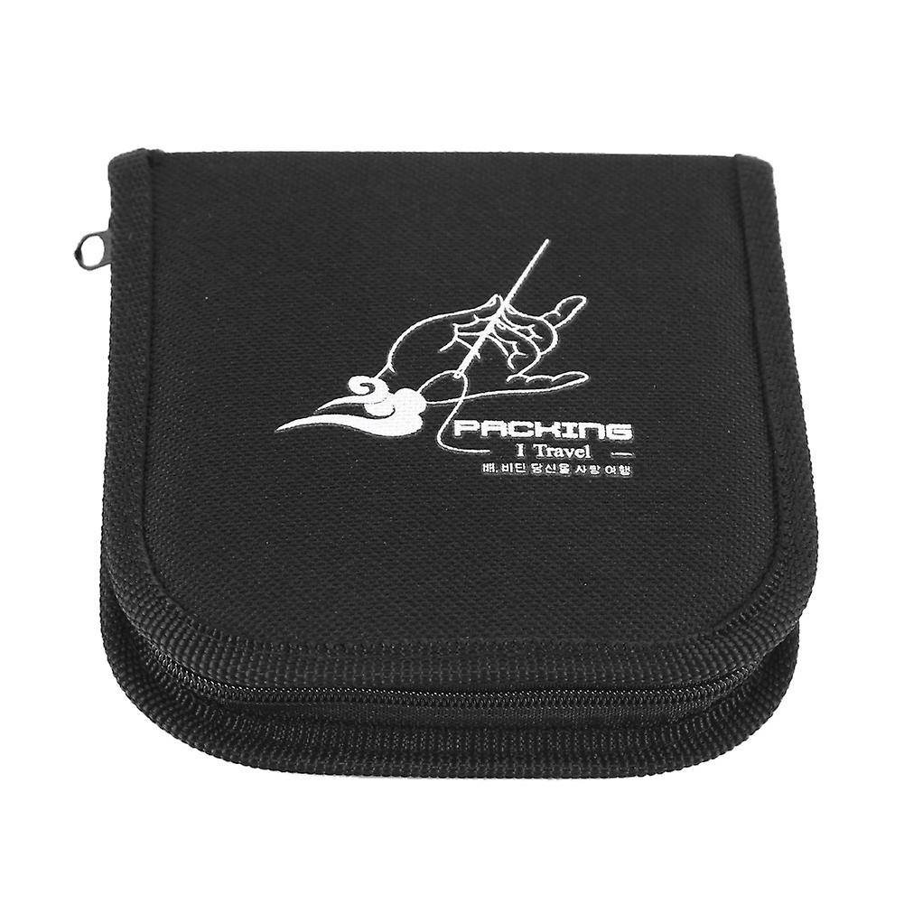 Portable Travel Home Sewing Kit Case Needles Colorful Threads Scissor Threader Tool Set (Black)