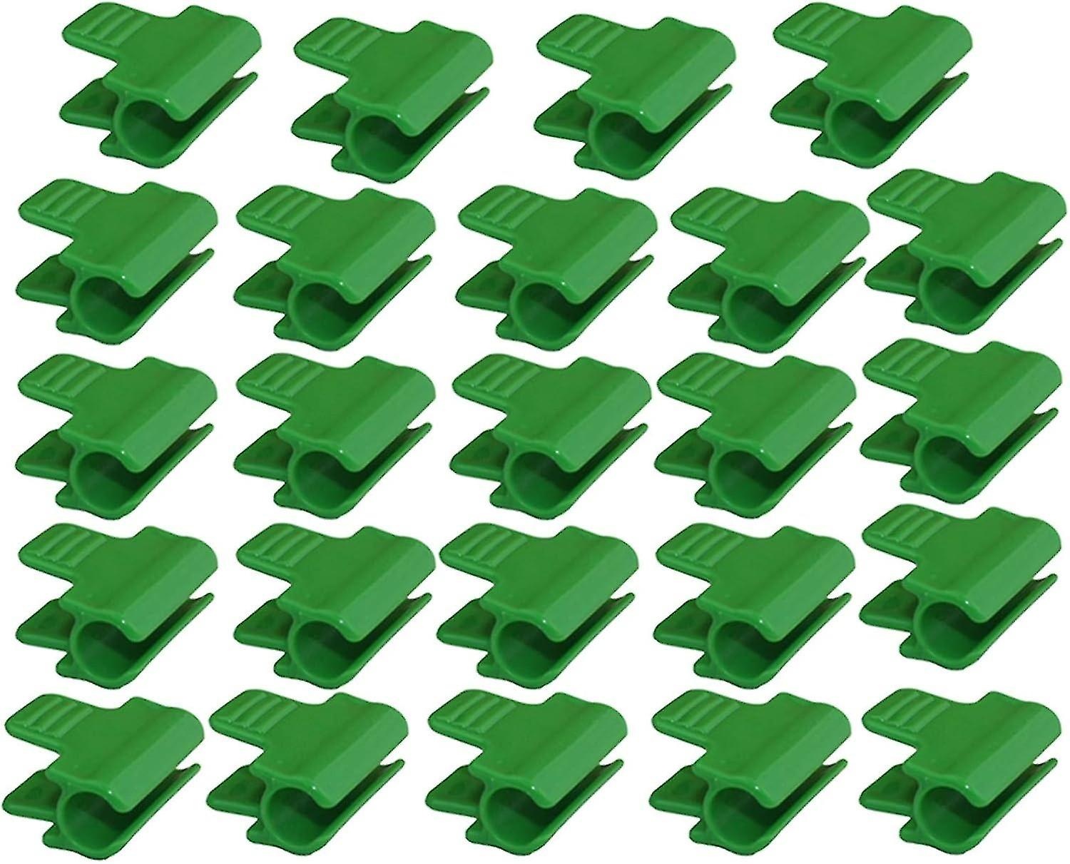 Set of 24 plastic clips for greenhouse, net, stake 16 mm outer diameter