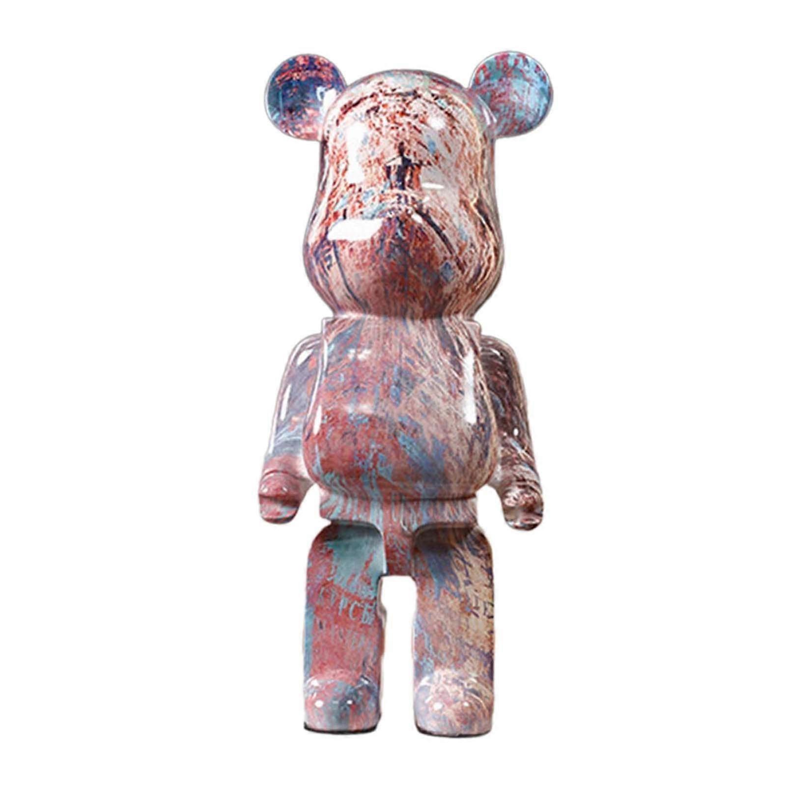 Salvadanaio a forma di orso, barattolo per il risparmio, scultura di orso per compleanno, scrivania, casa, dipinto senza base