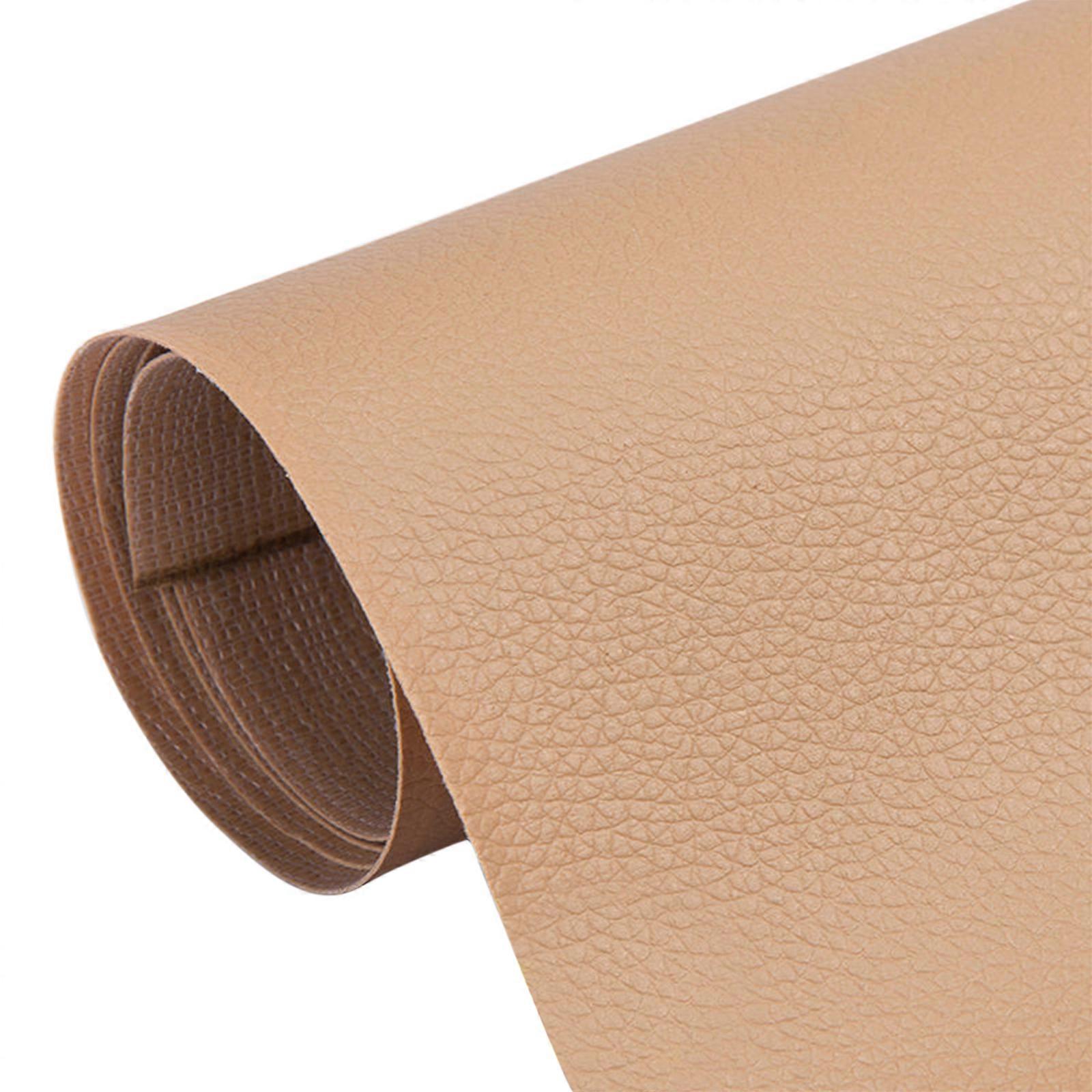 Khaki 35 * 137Cm Self~Adhesive Leather Patch Sofa Patch Leather Seat Patch Back Adhesive Leather Fabric