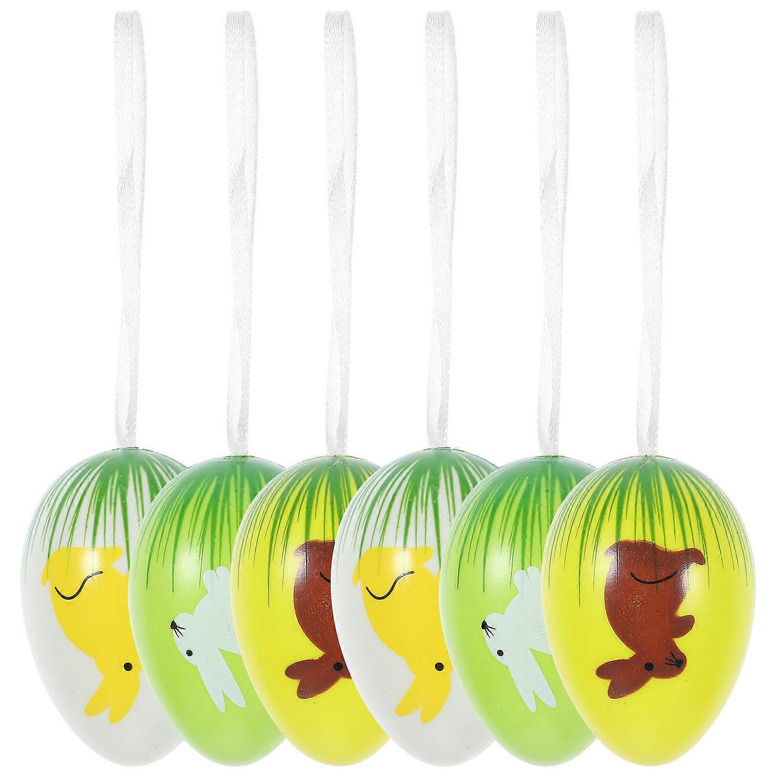 6pcs Easter Hanging Ornaments Spring Ornaments Easter Pendants
