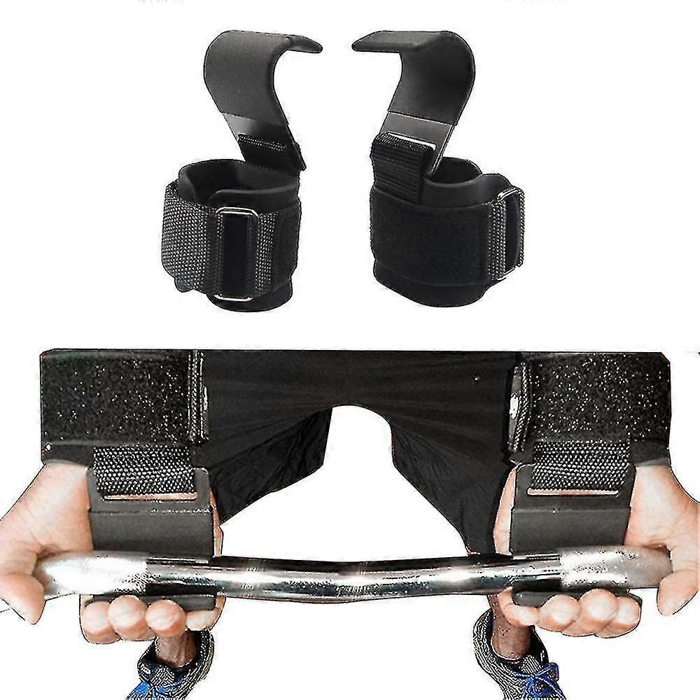 Weight Lifting Hooks, Non-slip Coated Grips,wrist Support Padding, Pull Up Fitness Strength Training Straps
