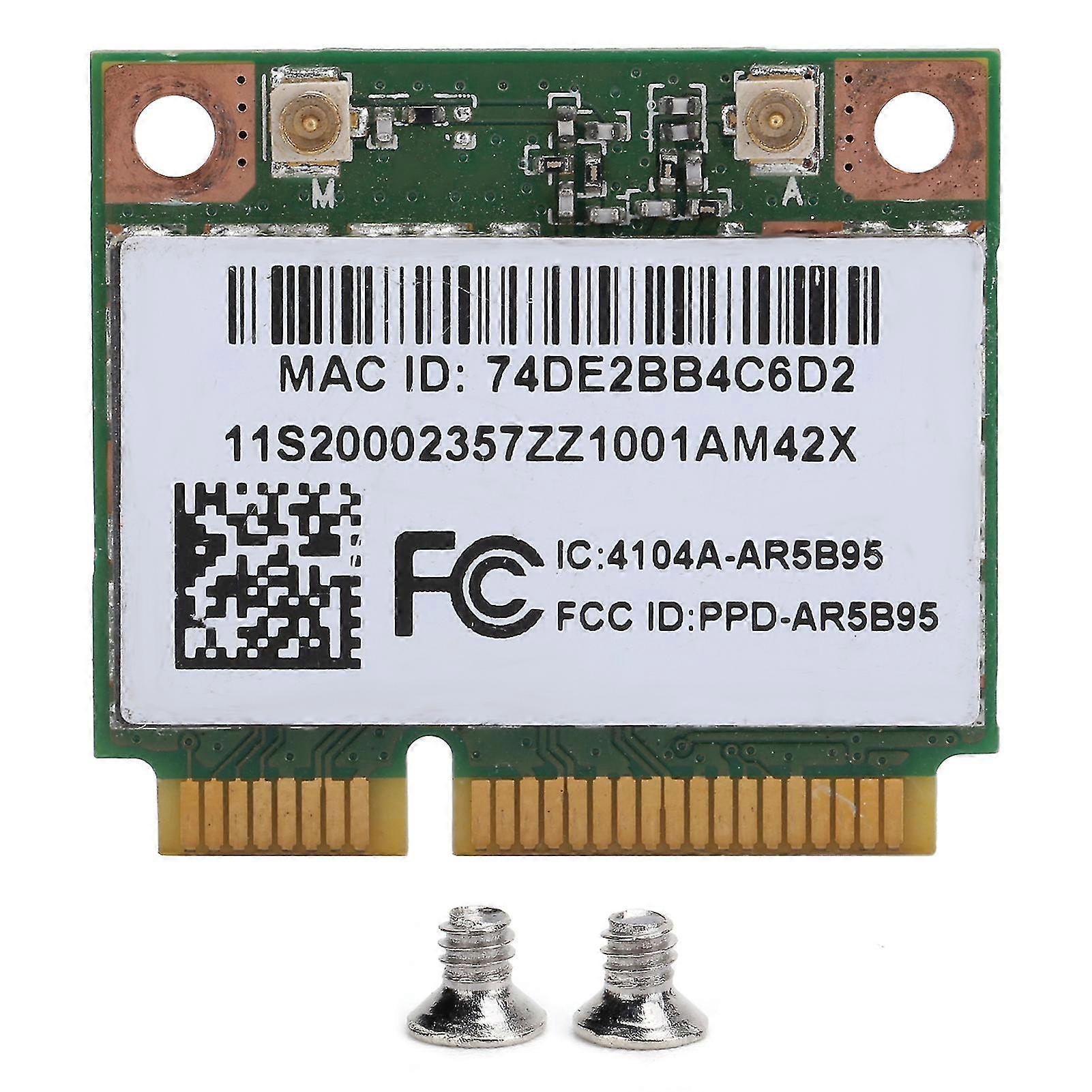 Wireless Network Card compatible with HP Computer 150Mbps 802.11B G/N Half Mini PCI-E Adapter AR5B95-YM_Sep
