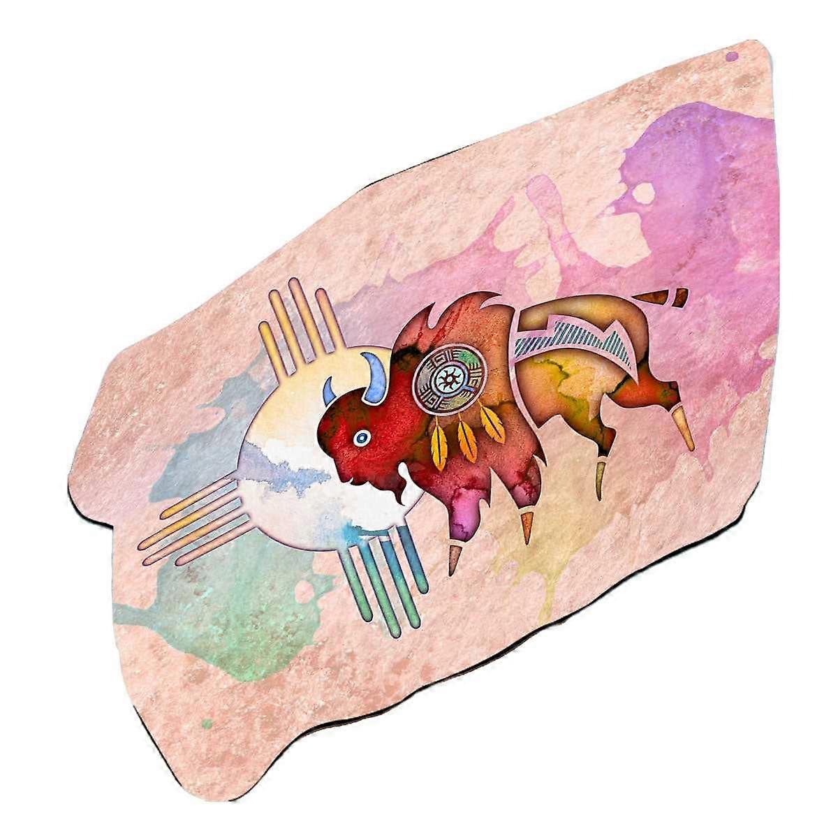 美洲原住民动物艺术彩绘水牛超细纤维沙滩巾