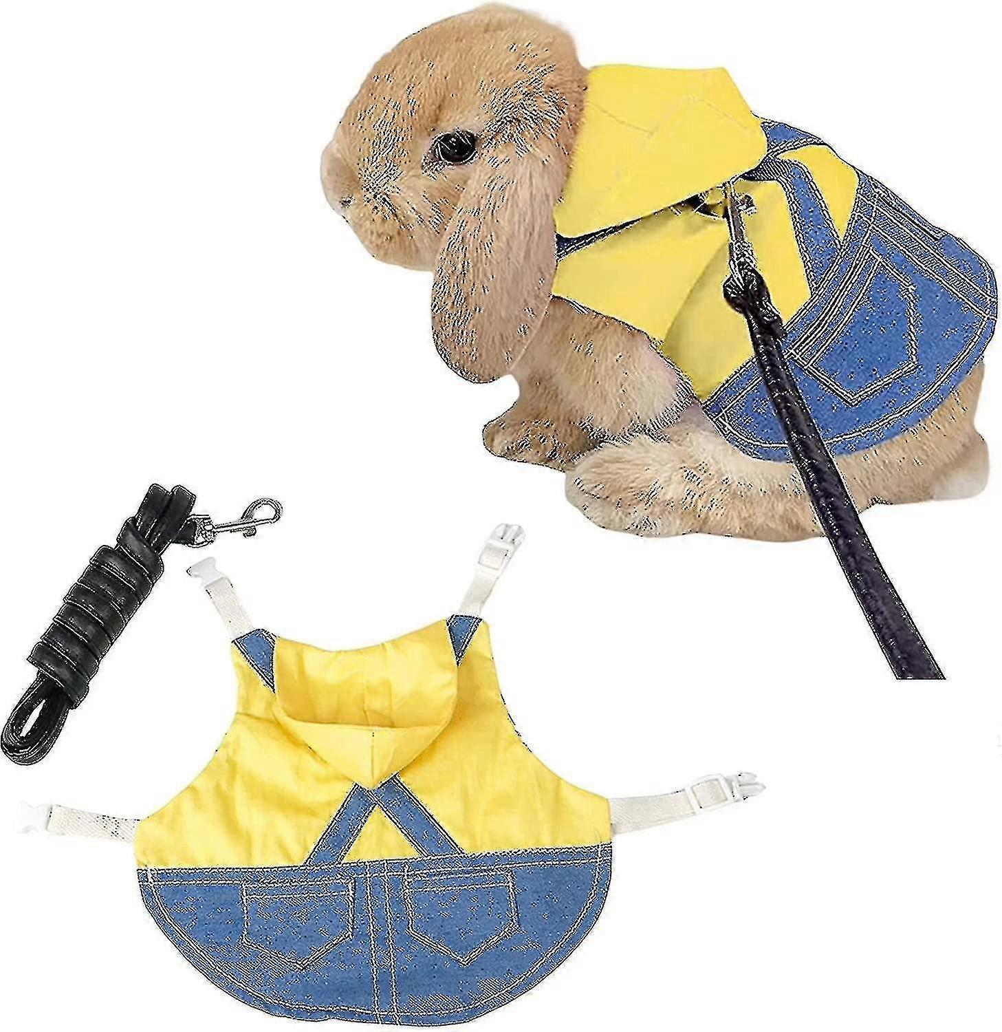 Adjustable Rabbit Harness, Rabbit Harness And Leash, Rabbit Clothes Harness Strap For Rabbits, Ferrets, Hamsters