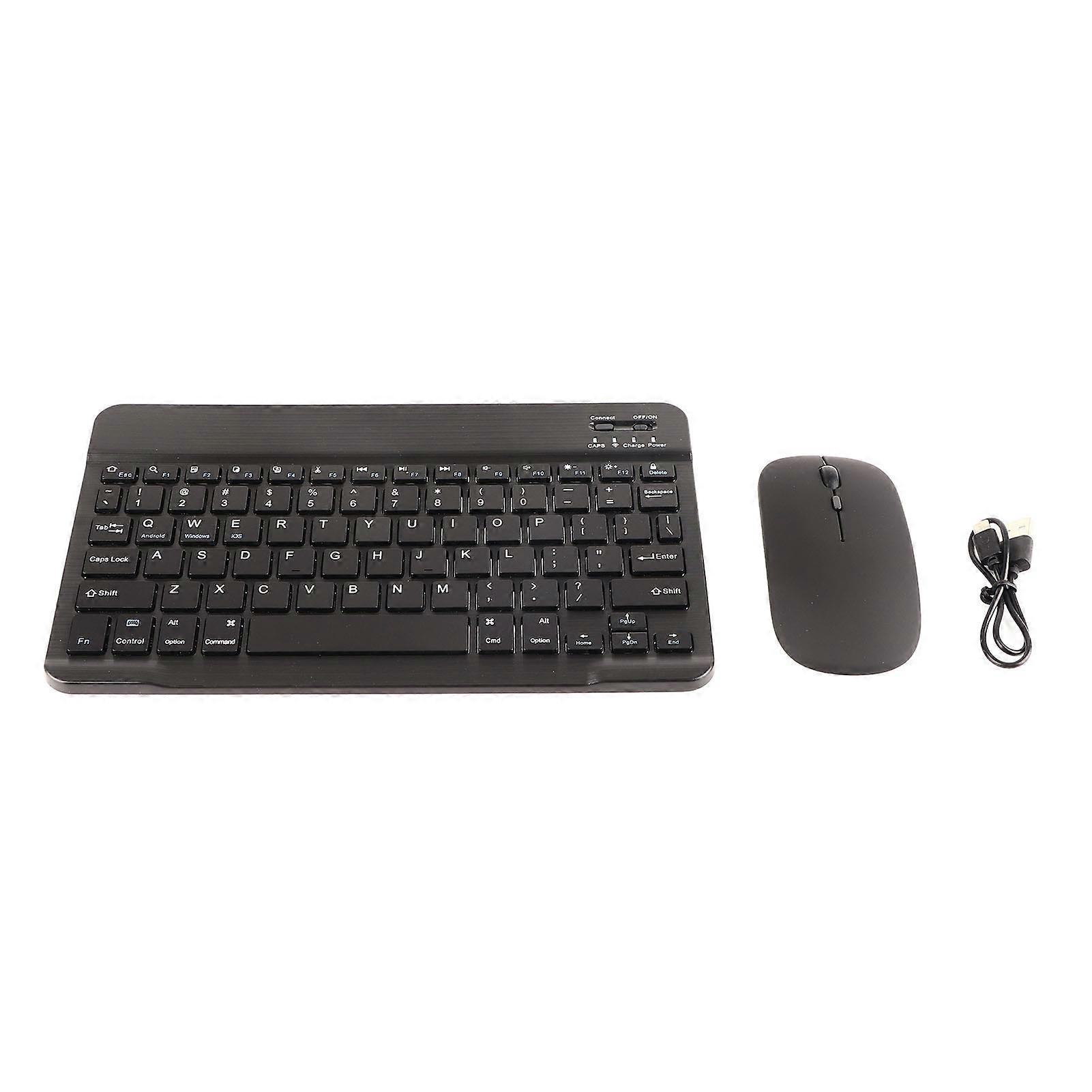 Keyboard Mouse Combo Ultra Thin Silent USB Interface 1600 DPI PC Keyboard Mouse for Home Office Phone Computers Tablet Black