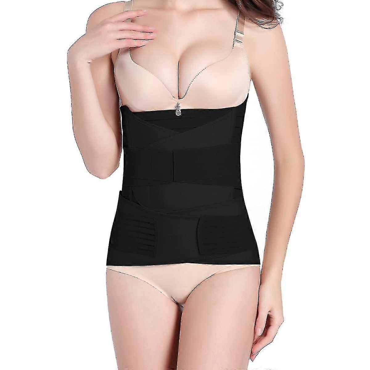 3-in-1 Postpartum Girdle Recovery Aid Belly Wrap Postnatal C Section Belt Tw
