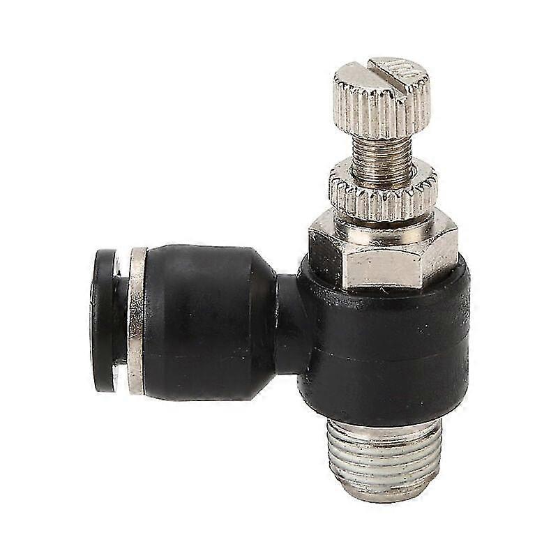 2 Pieces Pneumatic Fittings, Air Flow Regulator, With Push-in Connection and External Thread Valve Quick Connector, for Pneumatic Tools8mmR1/4