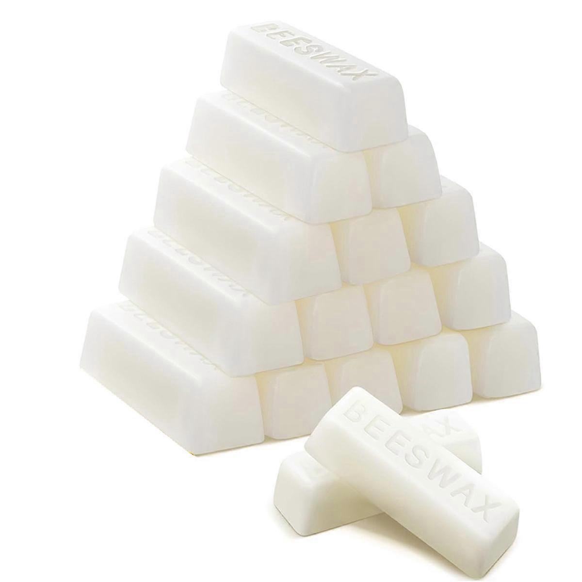 24 X 1 Oz White Beeswax Bars Pure Beeswax Bars Cosmetic Grade Bees Wax Triple-Filtered Beeswax Bar