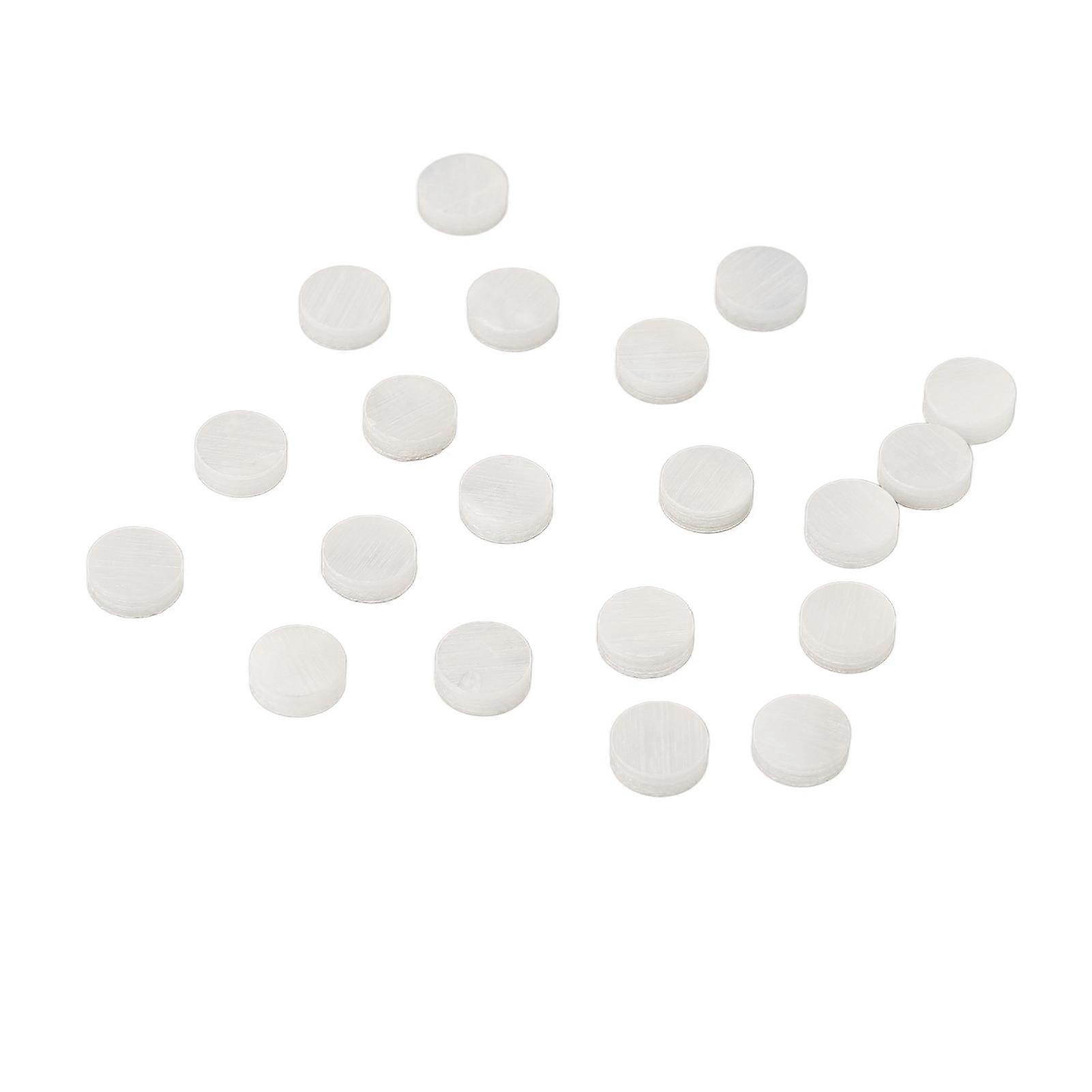 20Pcs Guitar Position Marker Inlay Fingerboard Dots Fret Board Marking Dot White for Instrument 6mm / 0.24in