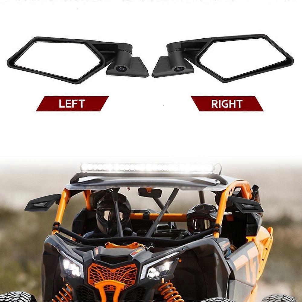 2Pcs UTV Rearview Racing Side Mirrors set for Can Am Maverick X3 Max Turbo R 2017-2022 Suzuki King Quad 450 Quad 2017-2022 2020