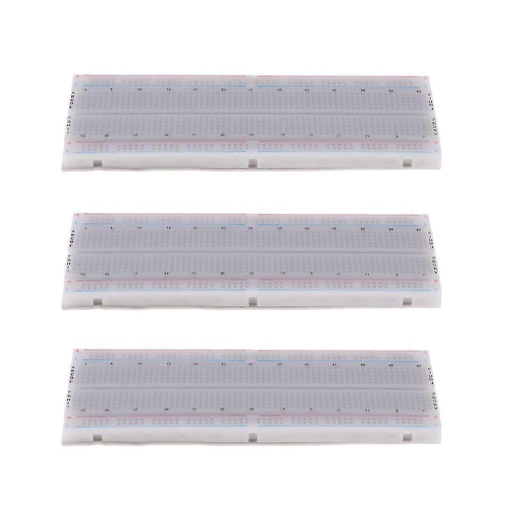 3pcs Solderless Breadboard 830 Ties Circuit Pcb Experiment Prototyping Board