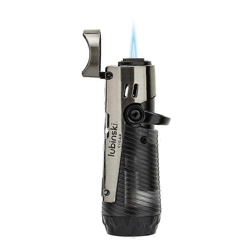 Cigar Lighter Multi-Function With Tapper Nozzle Cleaner Cigarette Holder Design Blue Flame Direct Punch Lighter
