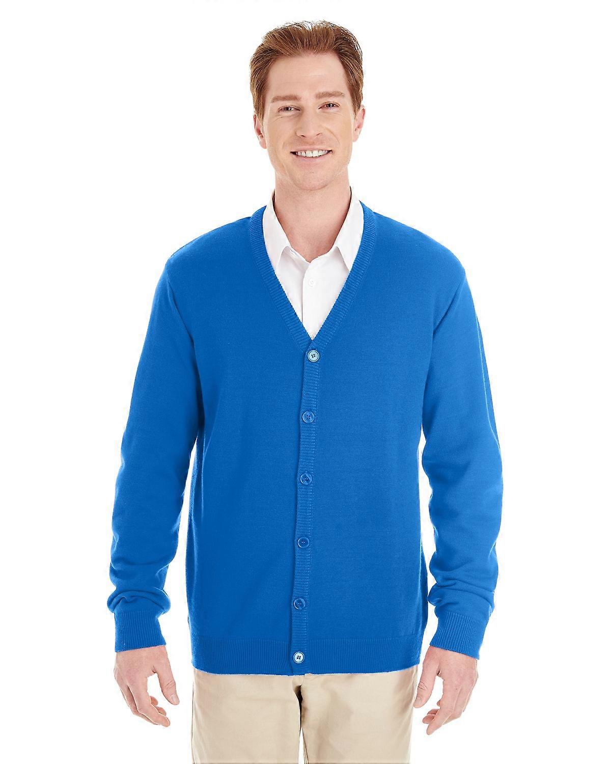 Masculino V-Neck Button Cardigan Suéter