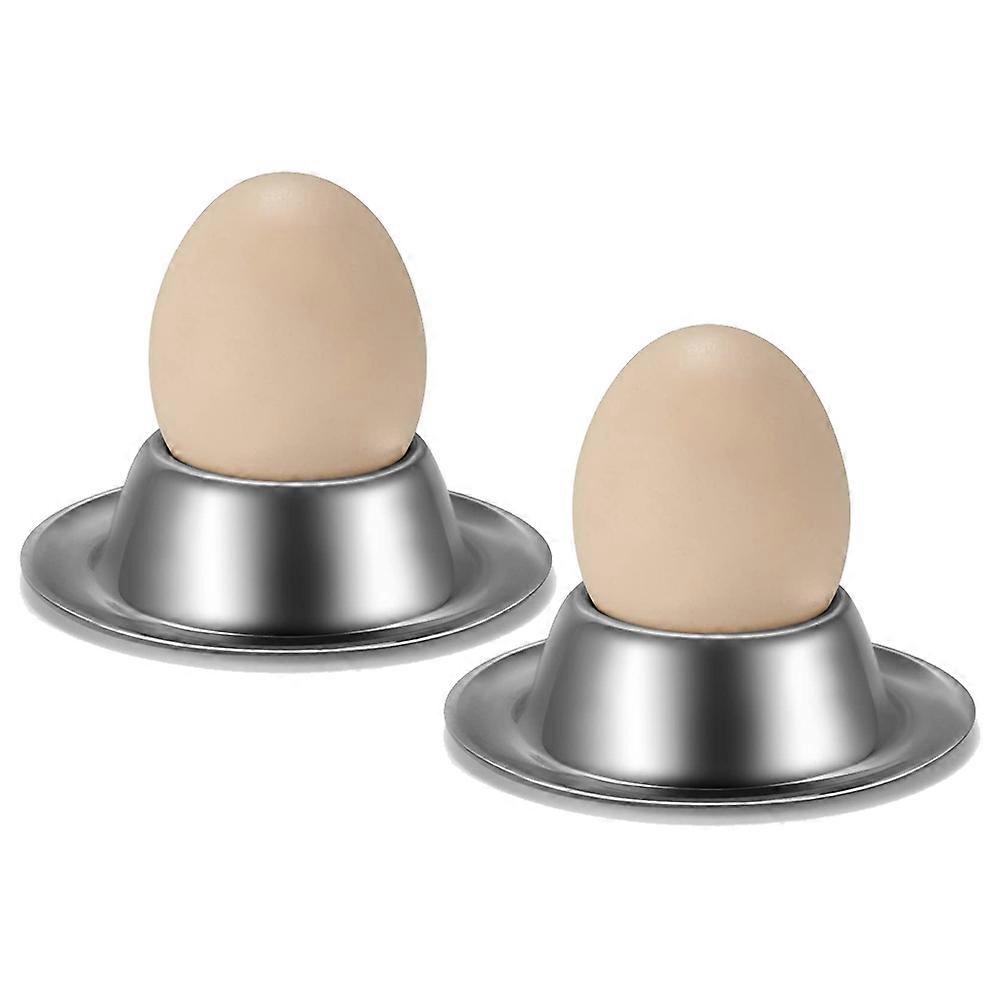 Egg Cup Holder ,Stainless Steel Egg Cups Plates Tableware Holder for Hard Soft Boiled Egg,Kitchen D