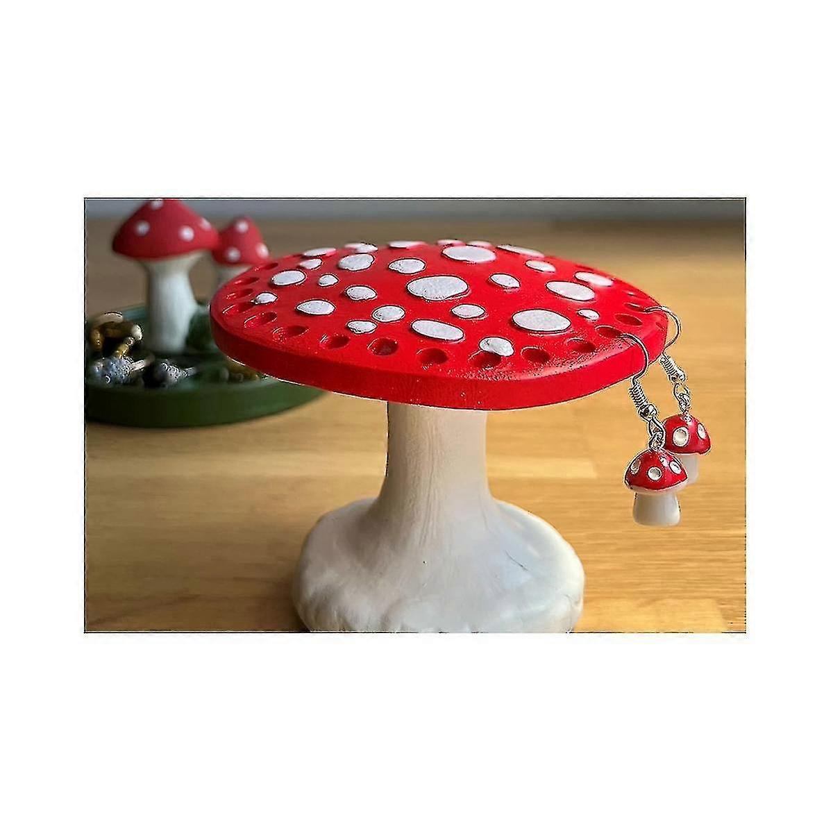 2pcs 26穴マッシュルームイヤリングホルダーイヤリング収納ラック樹脂ディスプレイラックジュエリースタンドオルガン