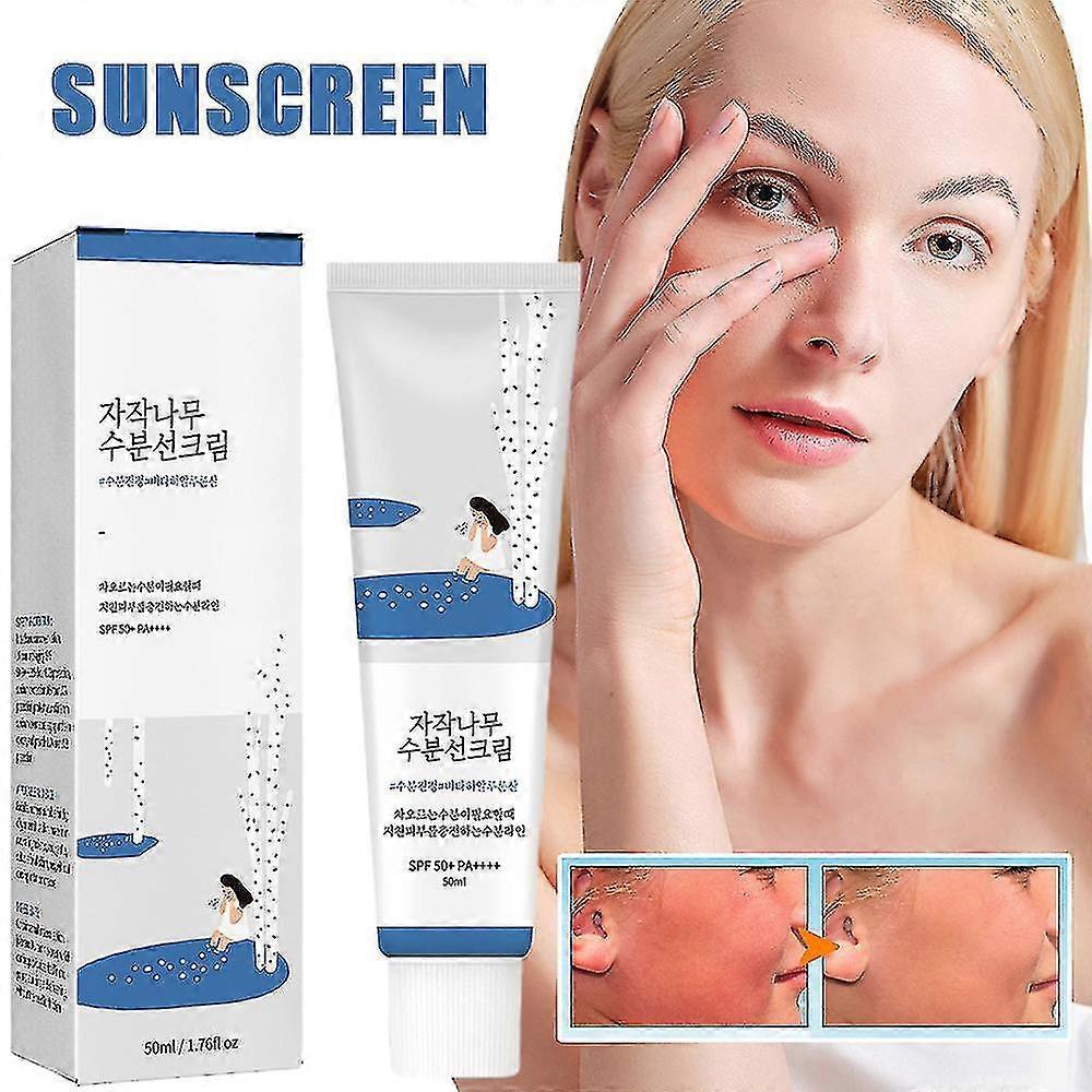 1/2pcs Spf50+ Moisturizing Sun Cream, Oil Control Refreshing Sunscreen Uv Protection Sunblock 50ml Tw