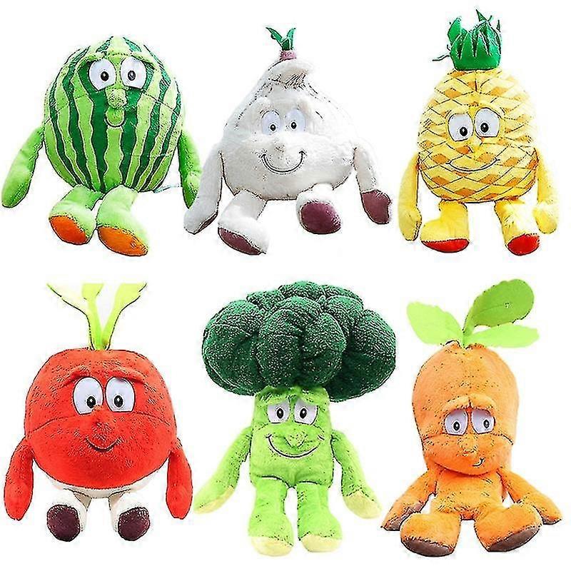 25cm Fruit Vegetable Plush Toys Pumpkin Pineapple Plush Dolls Banana Cauliflower Blueberry Stuffed Plushie Birthday Best Gifts