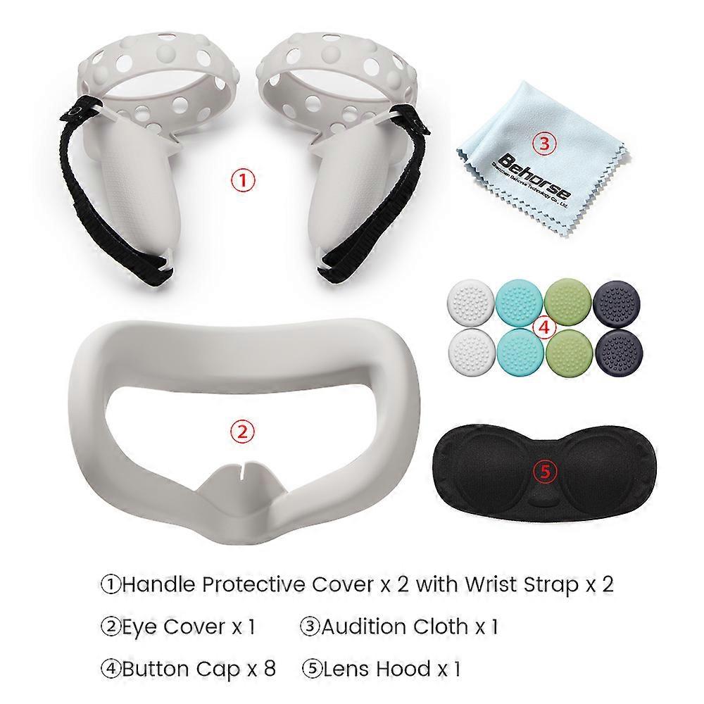 VR Protective Cover Set Touch Controller Shell Case With Strap Handle Grip For Oculus Quest 2 VR Accessories