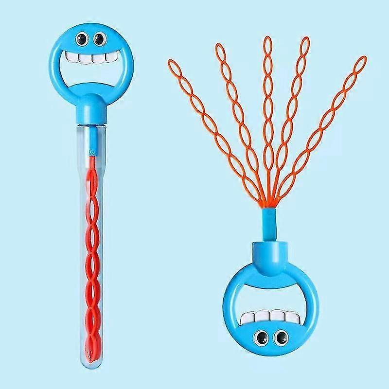 32 Holes Bubble Wand Toy 32 Hole Smiling Face Bubble Stick With Bubble Refill 2024 Children's Bubble Wand Toy FAN0645