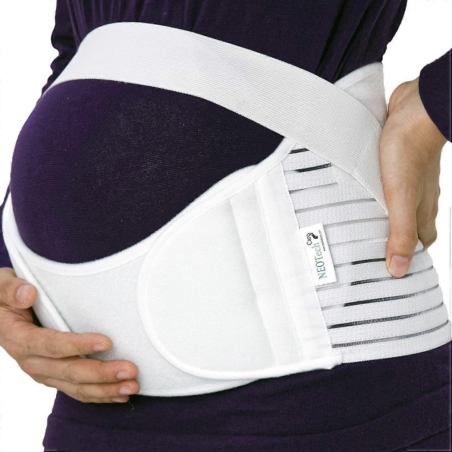 Veeki Pregnancy Support Maternity Belt, Waist/back/abdomen Band, Belly Brace, Ivory, Size L