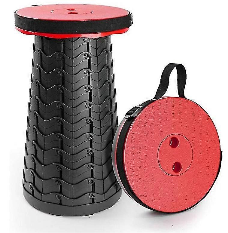 Red Portable Camping Folding Stool Portable Folding Retractable Stool With Height For Outdoor Cooking Hiking Fishing Garden Bbq