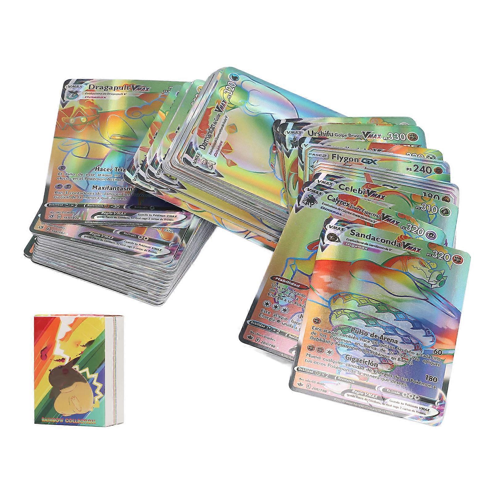 100pcs Game Foil Card Cartoon Patterns Lightweight Portable Anime Game Foil Card for Board Game