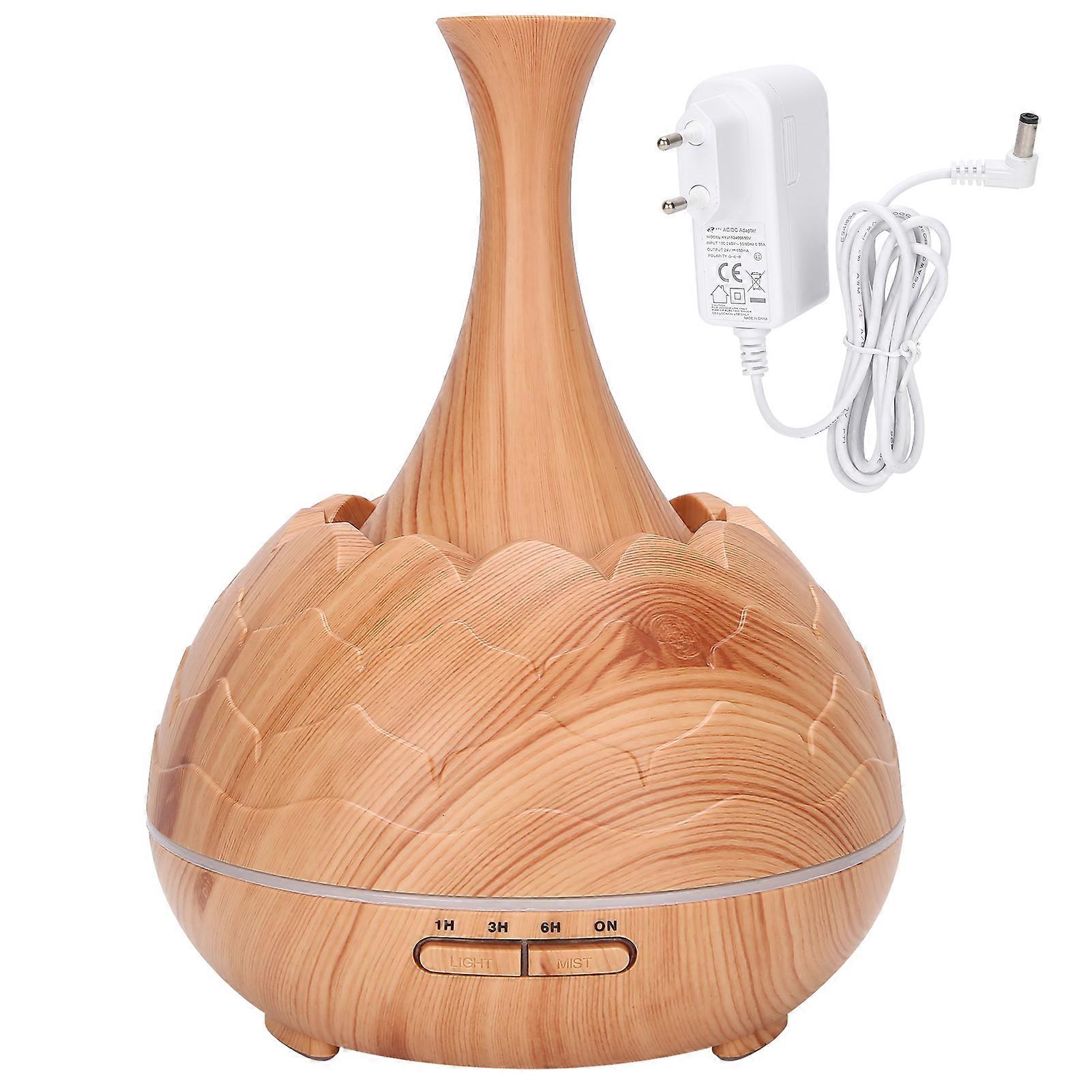 Holzmaserung 7 Farbe LED Aromatherapie Luftbefeuchter Aroma Diffusor 400ml Luftbefeuchter EU Stecker 100V?240V