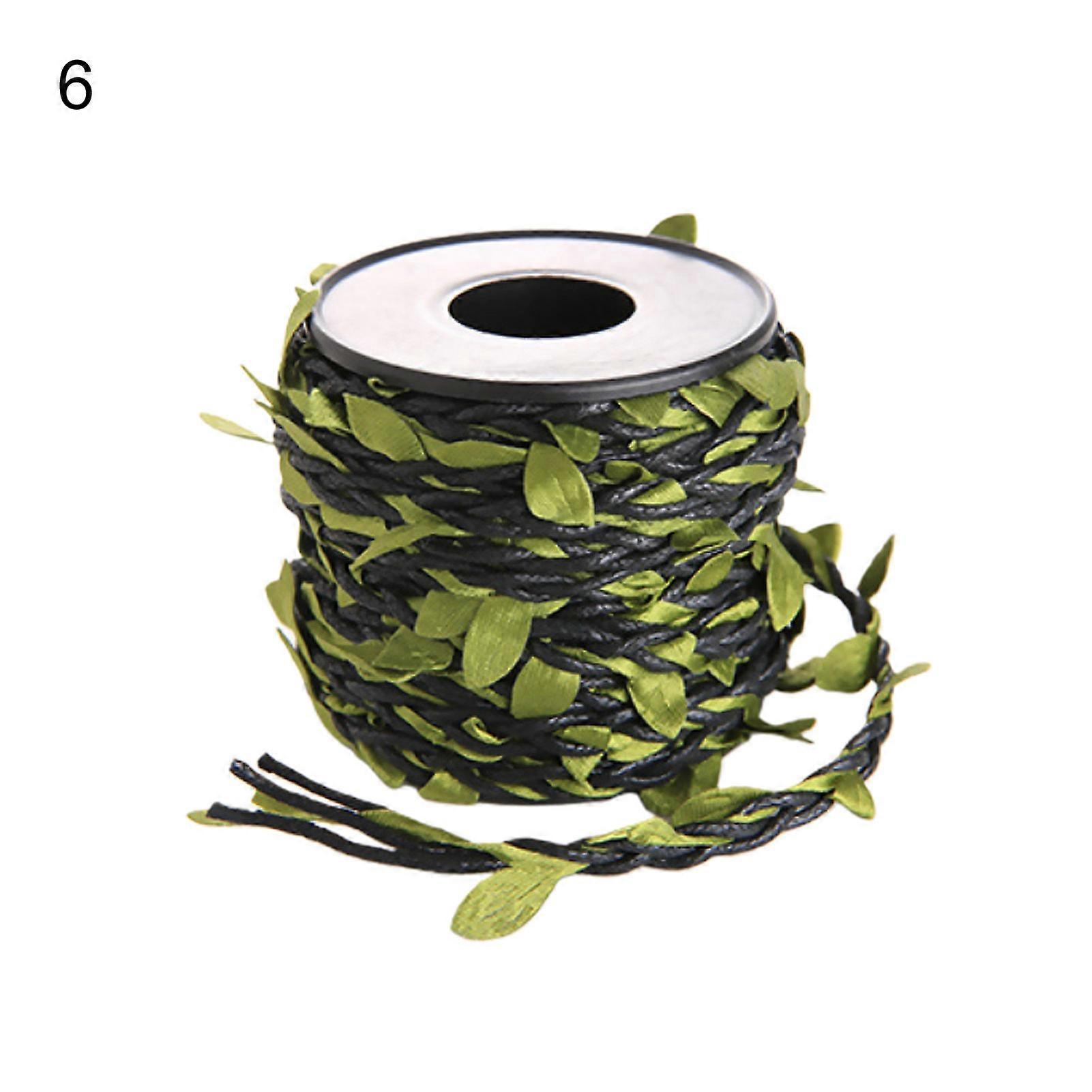 Artificial Vine Rope Eco-friendly Wear Resistant Fabric Hemp Rope with Artificial Vine Green Leaves for Home