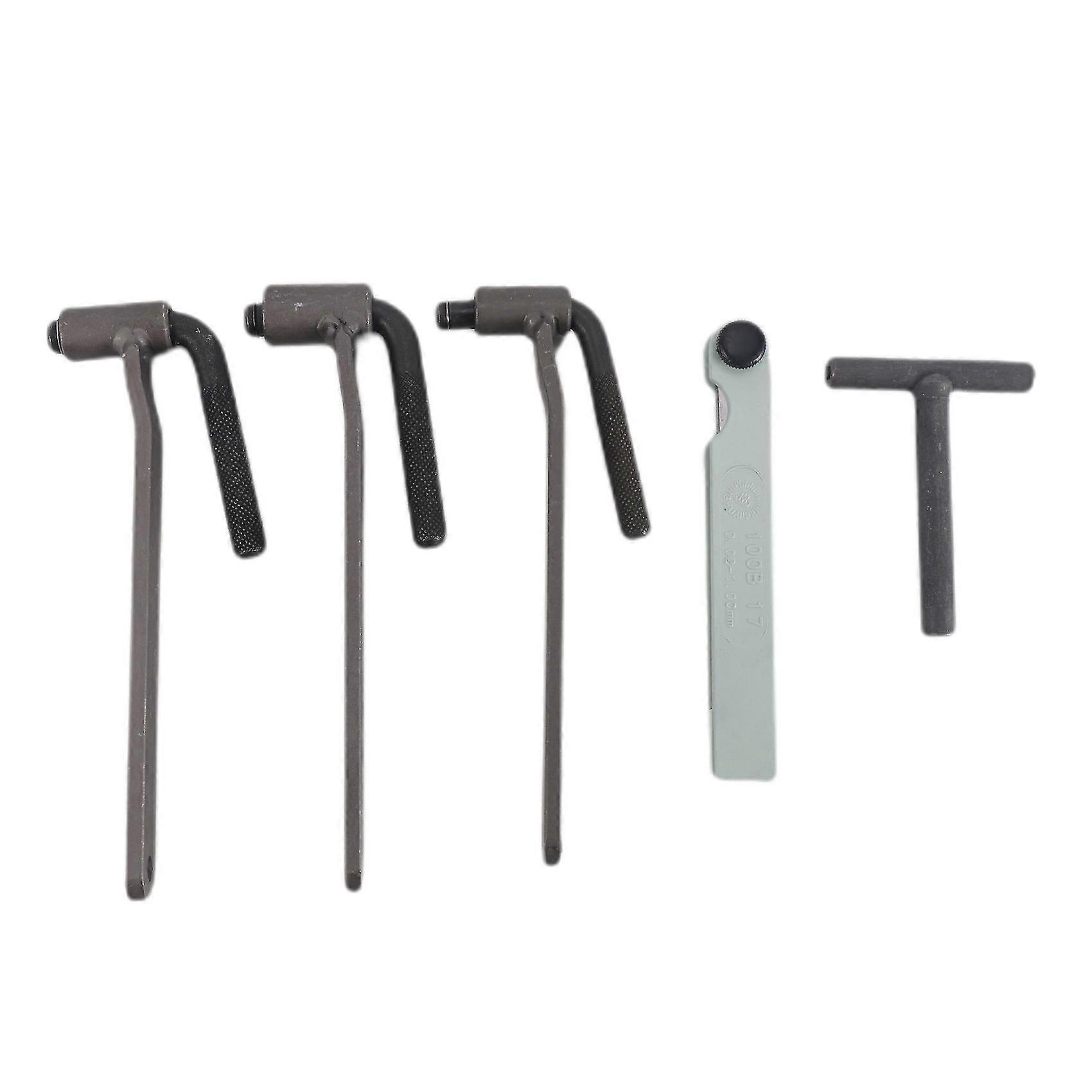 5pcs/set Universal Motorcycle Engine Valve Adjustment Tool Valve Screw Wrench 8-10mm T Type Spanner