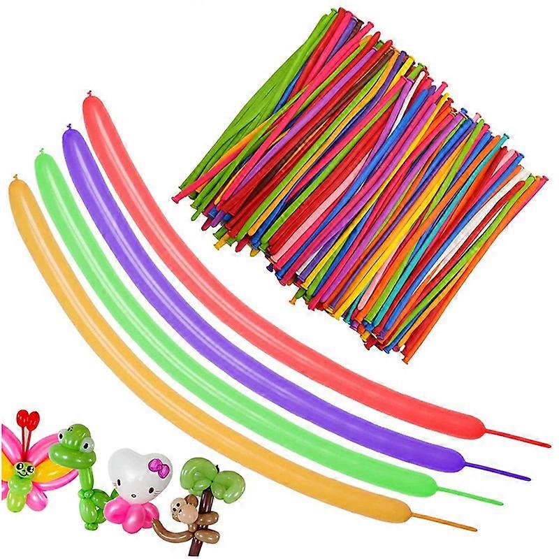 100Pcs Magic Balloons, Colorful Long Latex