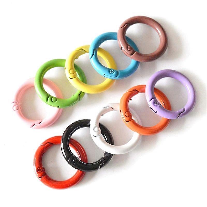 10pcs Spring O Rings Metal Split Rings Multifunction Accessory Household