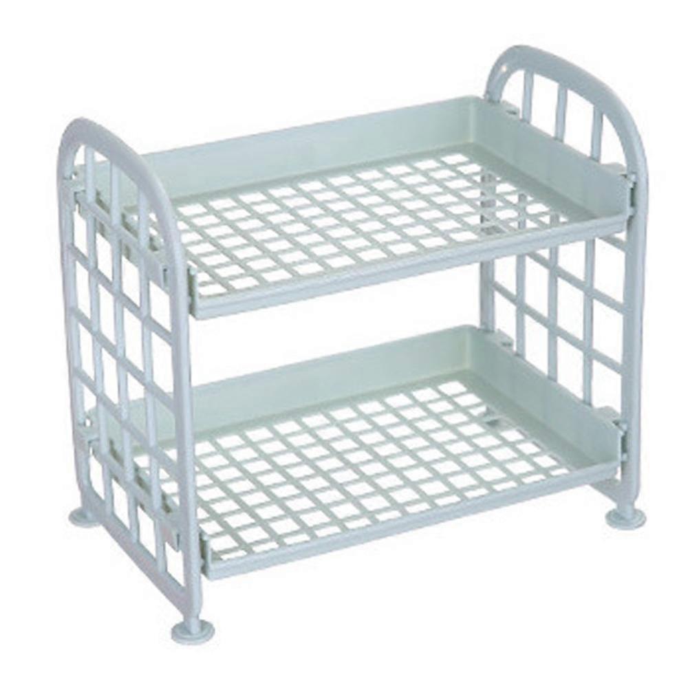 Desktop Storage Rack Organizer Double-Layer Cosmetic Stationery Storage Holder Table Sundries