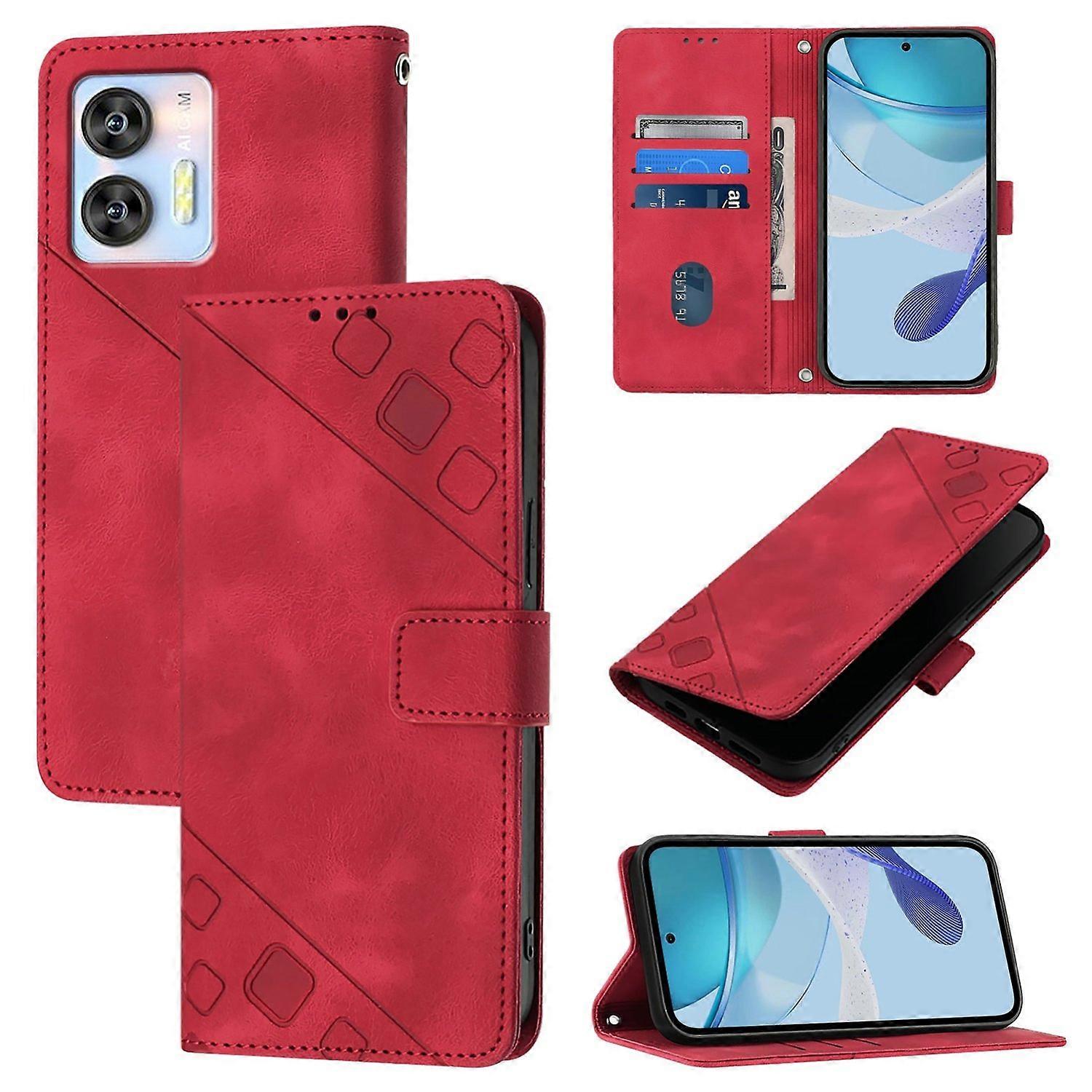 Embossed Leather Phone Case For Oukitel C36 / C35