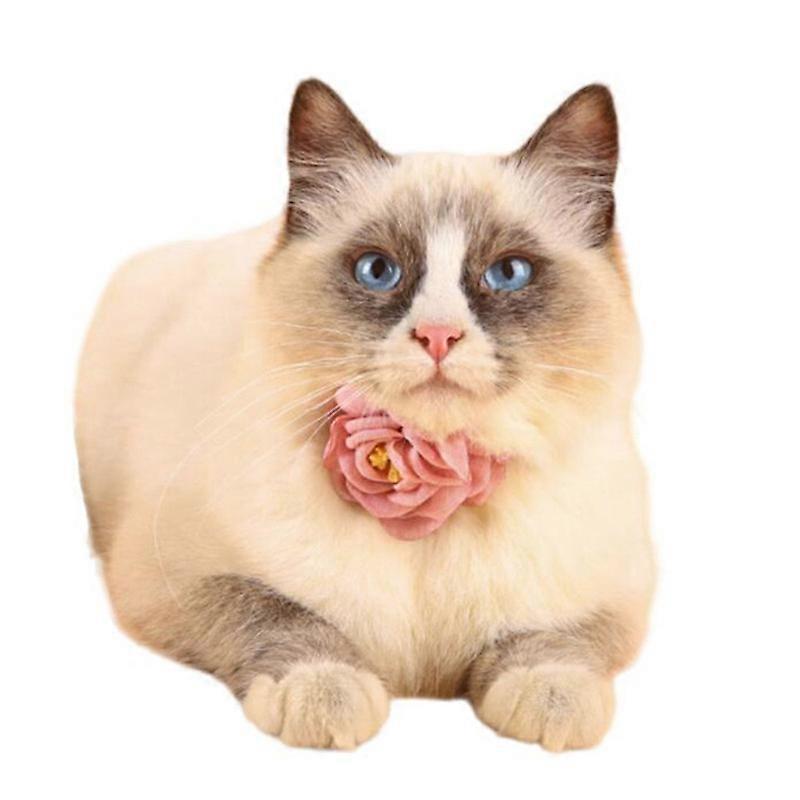 Cat Collar Floral with Bell and Removable Flower Breakaway Adjustable for Cats Kitten